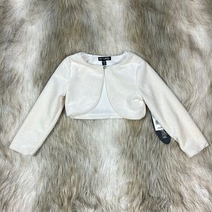 4T Ava & Yelly Cropped long Sleeve Cardigan, New with tags